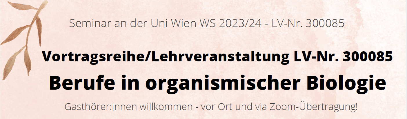 Vortragsreihe: Berufe in organismischer Biologie